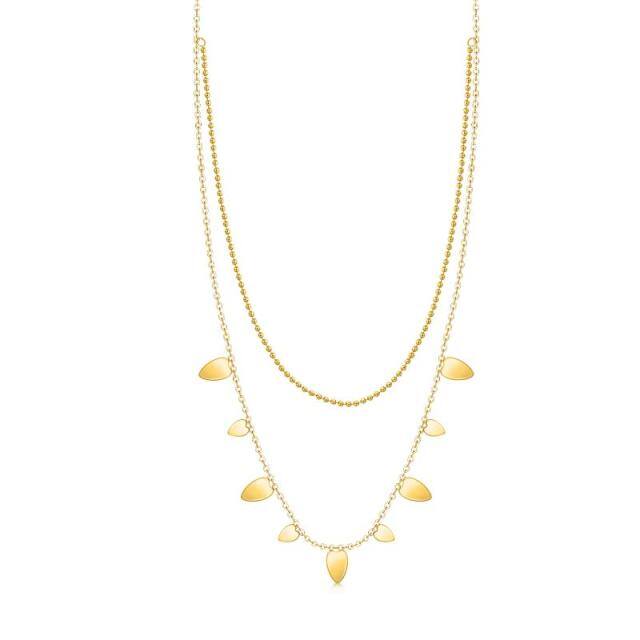 18K Gold Pendant Necklace-0