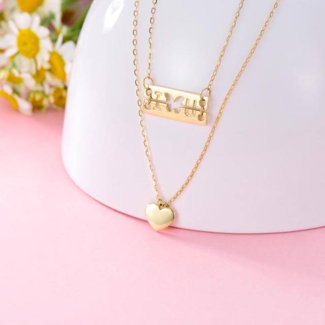 14K Gold Butterfly Layered Necklace-2