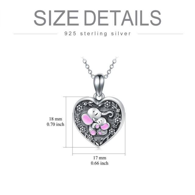 Sterling Silver Personalized Photo & Heart Personalized Photo Locket Necklace with Engraved Word-2