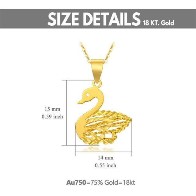 18K Gold Bird Pendant Necklace-4