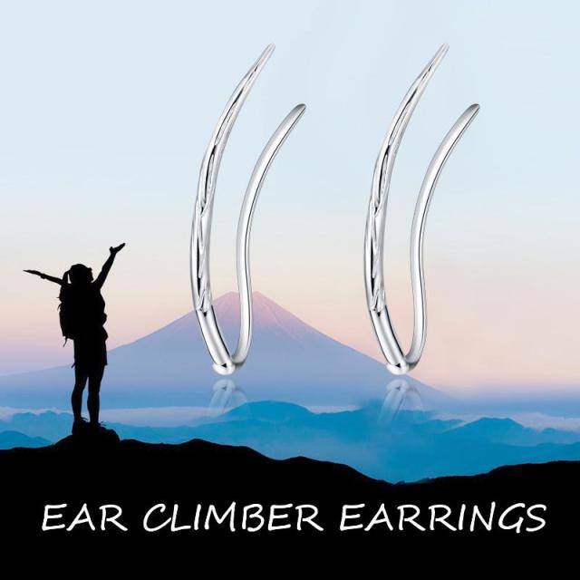 Sterling Silver Climber Earrings-6