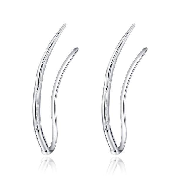 Sterling Silver Climber Earrings-1