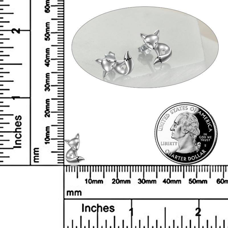 Fuchs-Ohrstecker aus Sterlingsilber-5