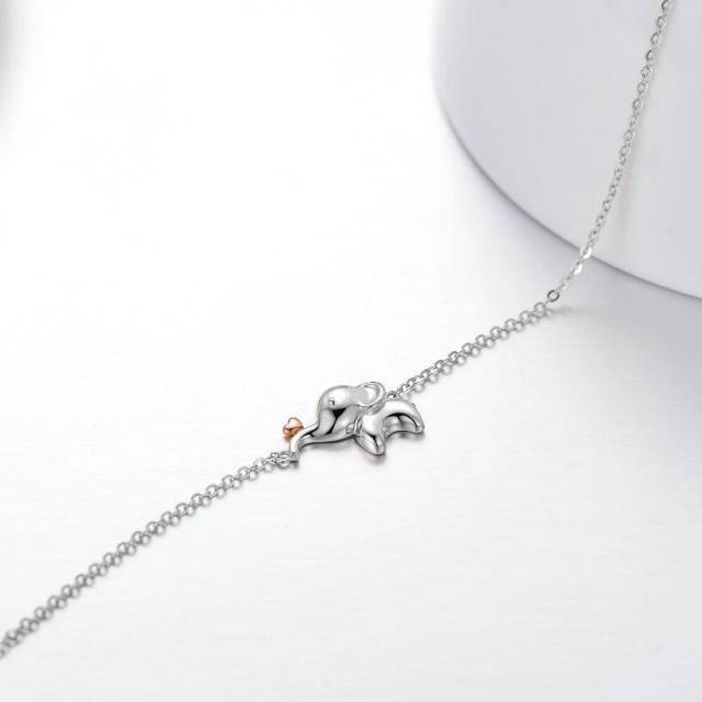 Bracelet de cheville en forme d'éléphant porte-bonheur en or 14 carats pour femme, bijoux cadeaux pour les amoureux des animaux-6