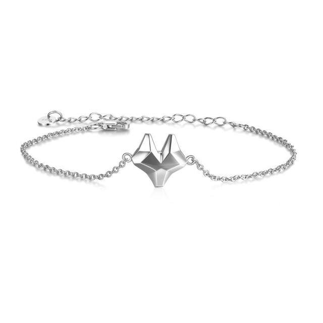 Sterling Silber Fuchs-Armband mit Anhänger-0