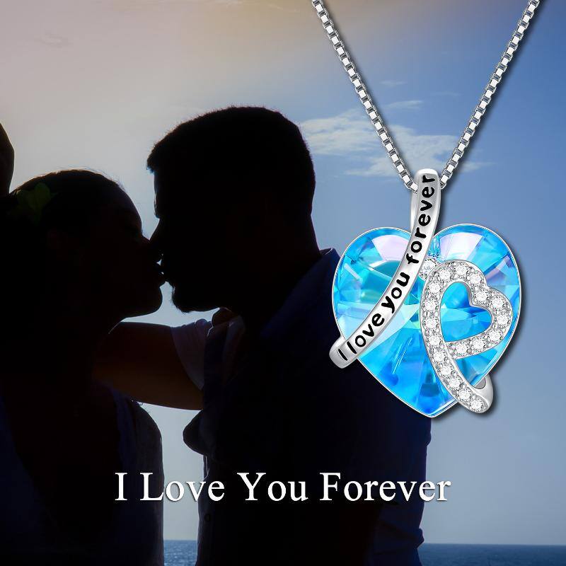 2e1b2278f5c8f04f415f37395cc63951 - Sterling Silver I Love You Forever Heart Necklace Birthday Wedding Anniversary Jewelry Gifts for Her Women Wife Mom Girlfriend