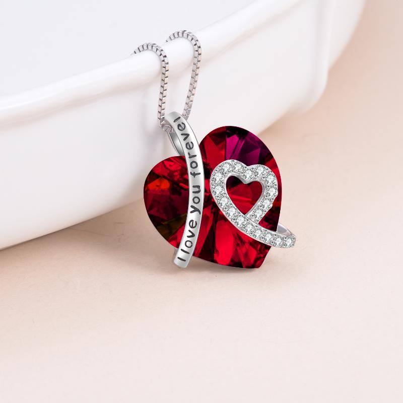 e96f2f65bf90ce7fb69bd9402fc5e705 - Sterling Silver I Love You Forever Heart Necklace Birthday Wedding Anniversary Jewelry Gifts for Her Women Wife Mom Girlfriend
