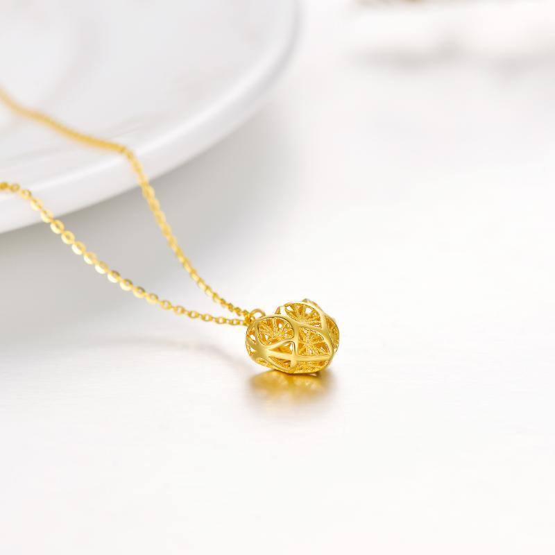 18K Gold Heart Pendant Necklace-3