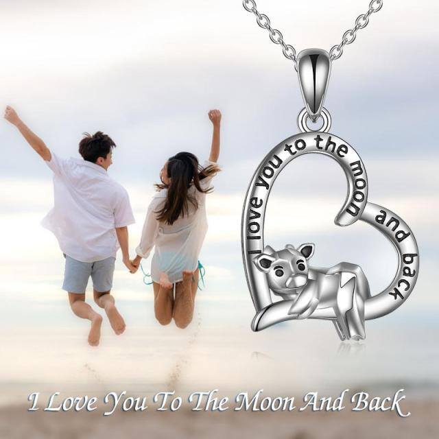 Sterling Silver Cow Pendant Necklace with Engraved Word-4