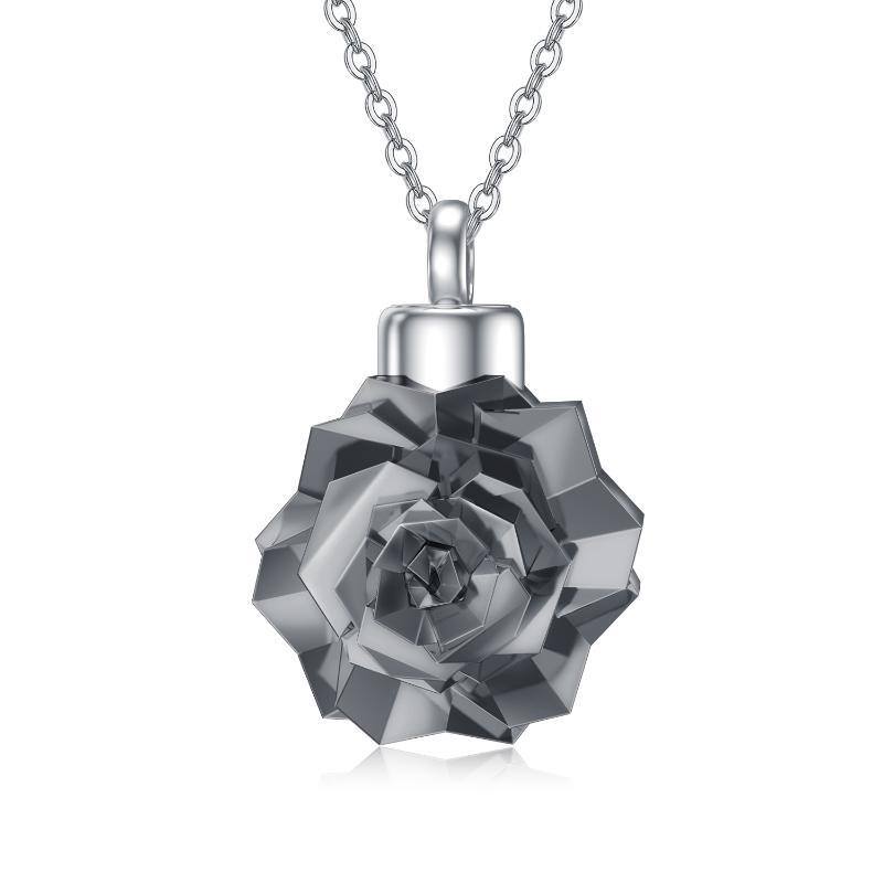 Collier Urne Rose en argent sterling-1