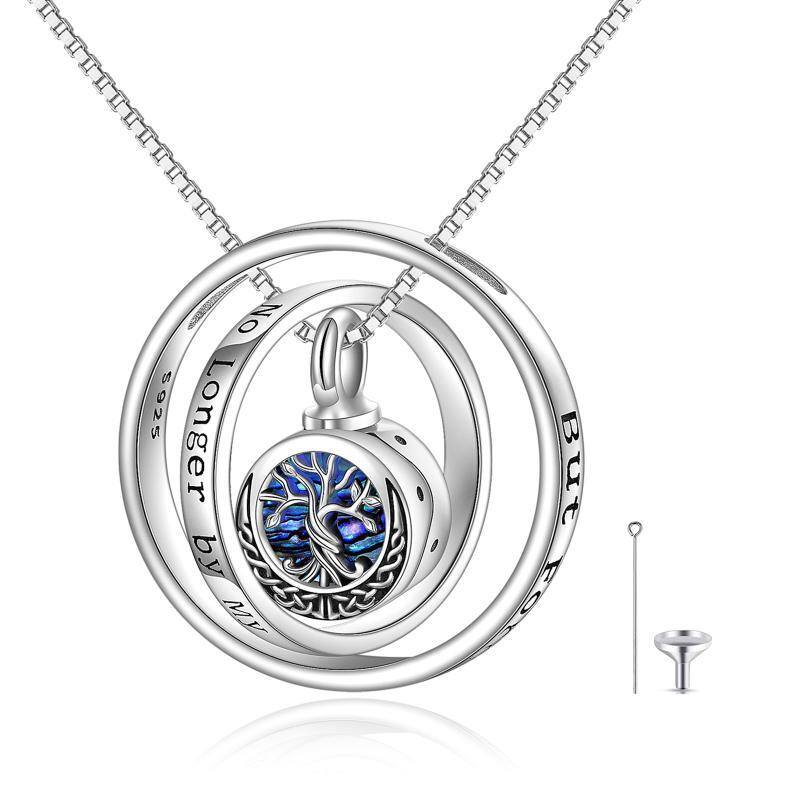 Sterling Silver Tree Of Life Urn Necklace for Ashes-1