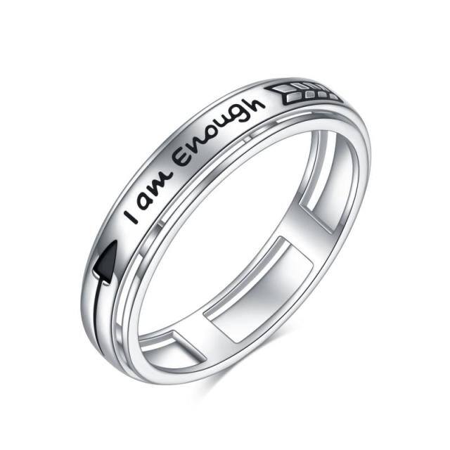 Sterling Silver Ring with Engraved Word-0
