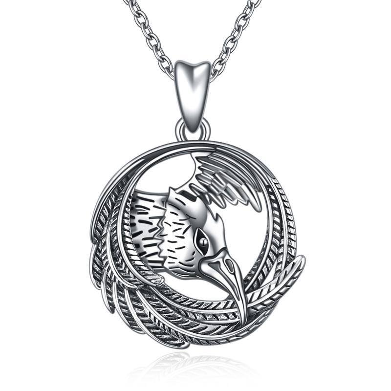 Collier en argent sterling avec pendentif oiseau-1