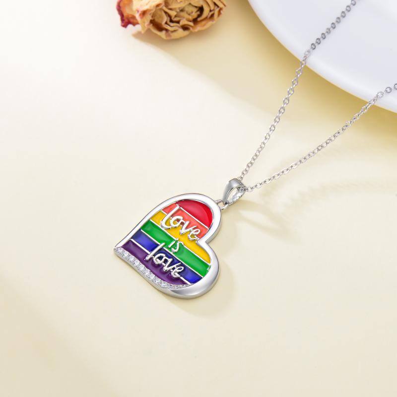 2b35c8273e4a73deec8411f9b91ce604 - Love is Love Jewelry Pride Necklace for Women Rainbow Necklace