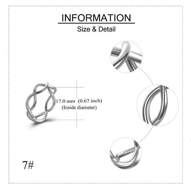 Sterling Silver Infinite Symbol Ring-4