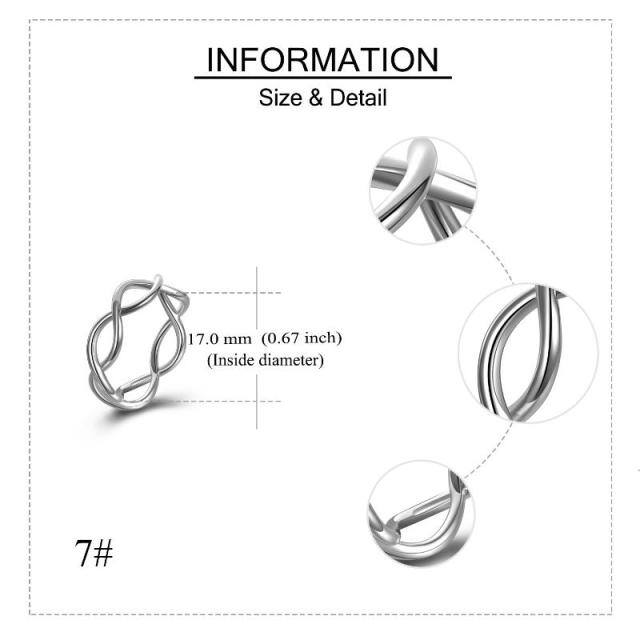 Anel com símbolo infinito em prata esterlina-4