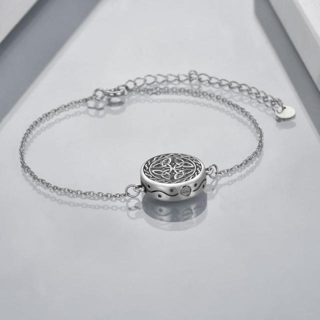 Sterling Silber Keltischer Knoten Urnenarmband für Asche-3