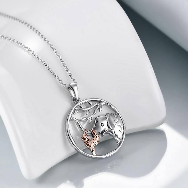 Elephant Necklace 925 Sterling Silver Sloth Pendant Necklaces Jewlery ...