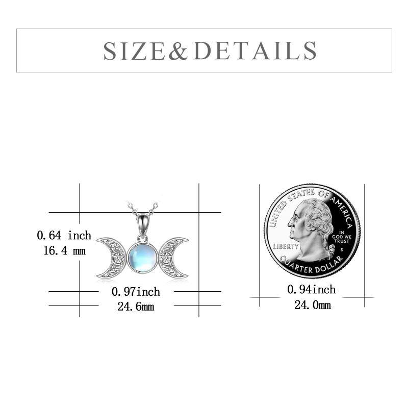 8a1adc320981a191f239ca330db6d4c4 - Moonstone Triple Moon Goddess Amulet Pentagram Pendant Necklace Sterling Silver Wiccan Jewelry