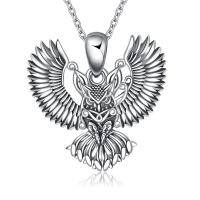 Sterling Silver Owl Irish Celtics Knot Filigree Pendant Necklace Jewelry Gift