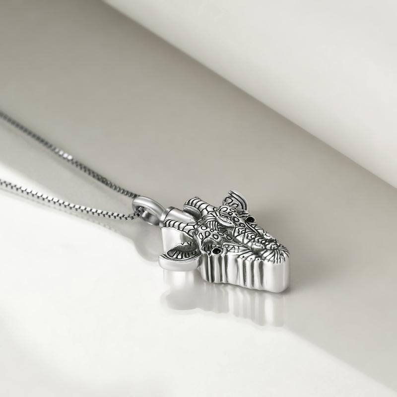 Sterling Silver Giraffe Urn Necklace for Ashes-3