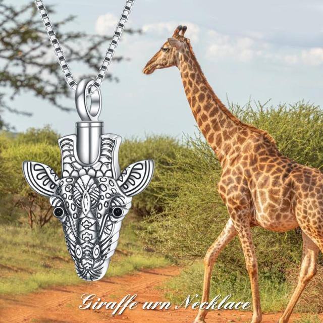 Sterling zilveren giraffe urnenketting voor as-5