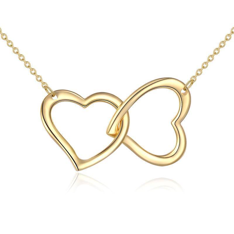 14K Gold Heart Pendant Necklace-1