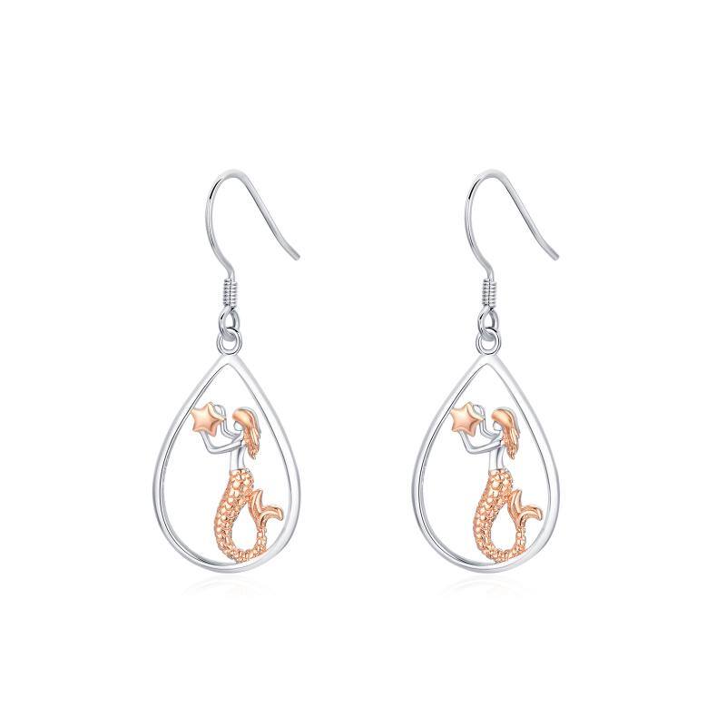 Sterling Silver Mermaid Small Dangle Earrings