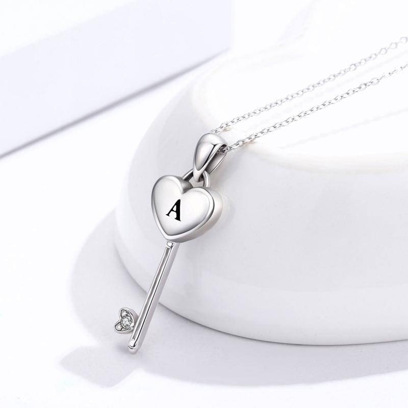 Sterling Silver Heart Urn Necklace for Ashes-3