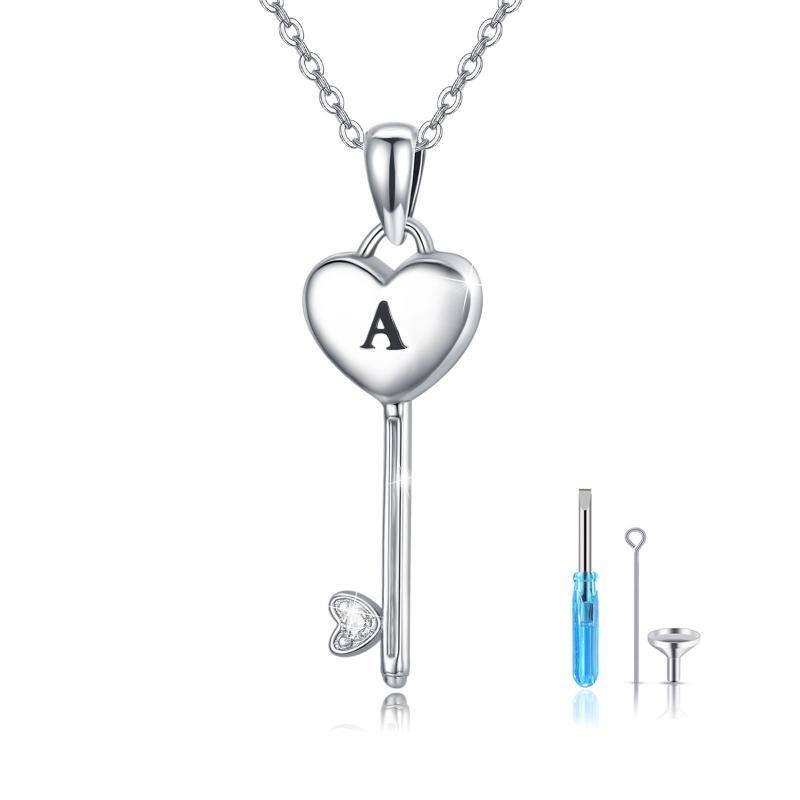 Sterling Silver Heart Urn Necklace for Ashes-1