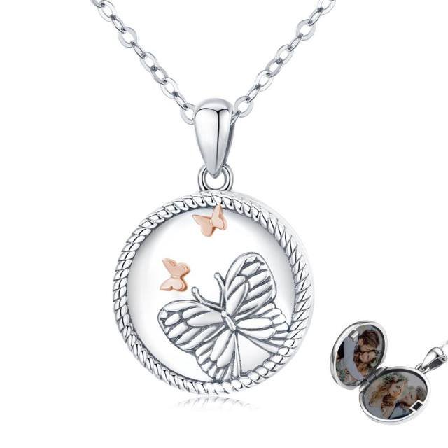 Collier en argent sterling avec pendentif papillon-0