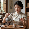 wholesale 999 Pure Silver Teapot Engraved Lotus Fish Handcrafted Tea Kettle-0-1