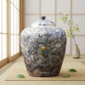 wholesale 999 Pure Silver Exquisite Handcrafted Silver-toned Urn Featuring Intricate Relief Carvings Of Majestic Dragons And Celestial Pearl - Handicraft-0-2