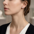 wholesale 925 Sterling Silver Elegant Cz Stud Earrings In Classic  Setting-0-4