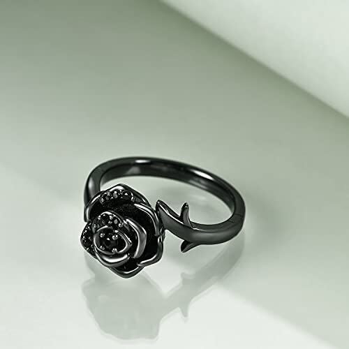 1626761784323f56d7475 - Rose Flower Cremation Urn Ring 925 Sterling Silver Black Rose Funeral Keepsake Ring Memorial Jewelry Bereavement Gifts for Women