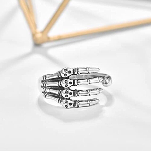 Sterling Silver Skeleton Open Ring-3