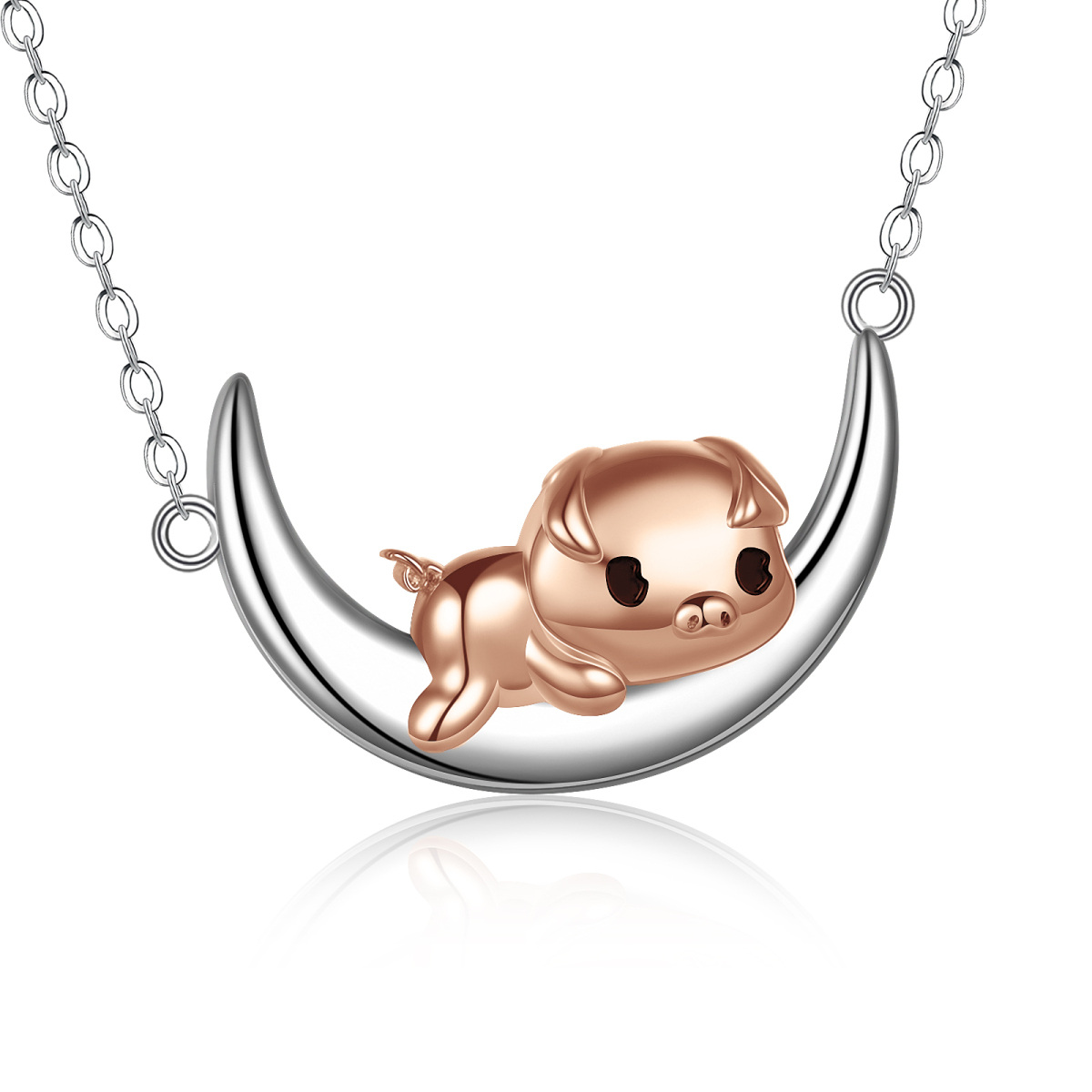 Pig Necklace 925 Sterling Silver Piggy Jewelry Gifts for Women-1