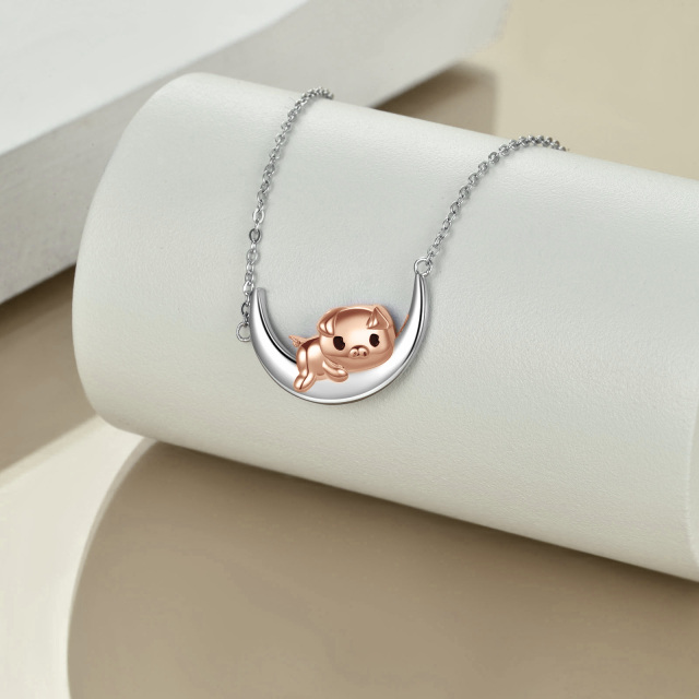 Pig Necklace 925 Sterling Silver Piggy Jewelry Gifts for Women-3