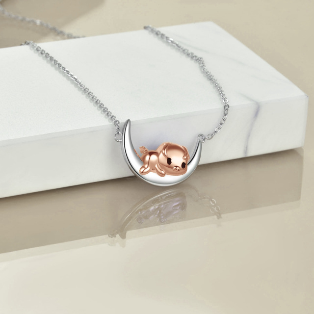 Halskette mit Schweinchen, 925er Sterlingsilber, Schmuck mit Schweinchen, Geschenke für Frauen-4