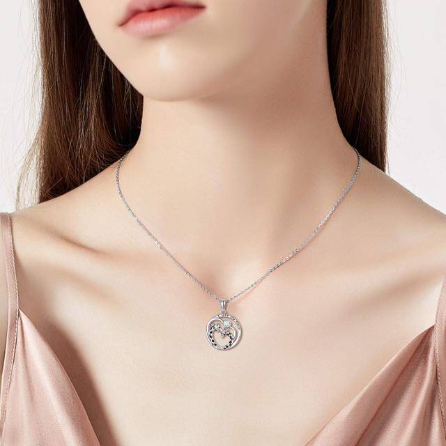 Colar de girafa com pedra de nascimento em prata esterlina 925, joias para mulheres e meninas-1