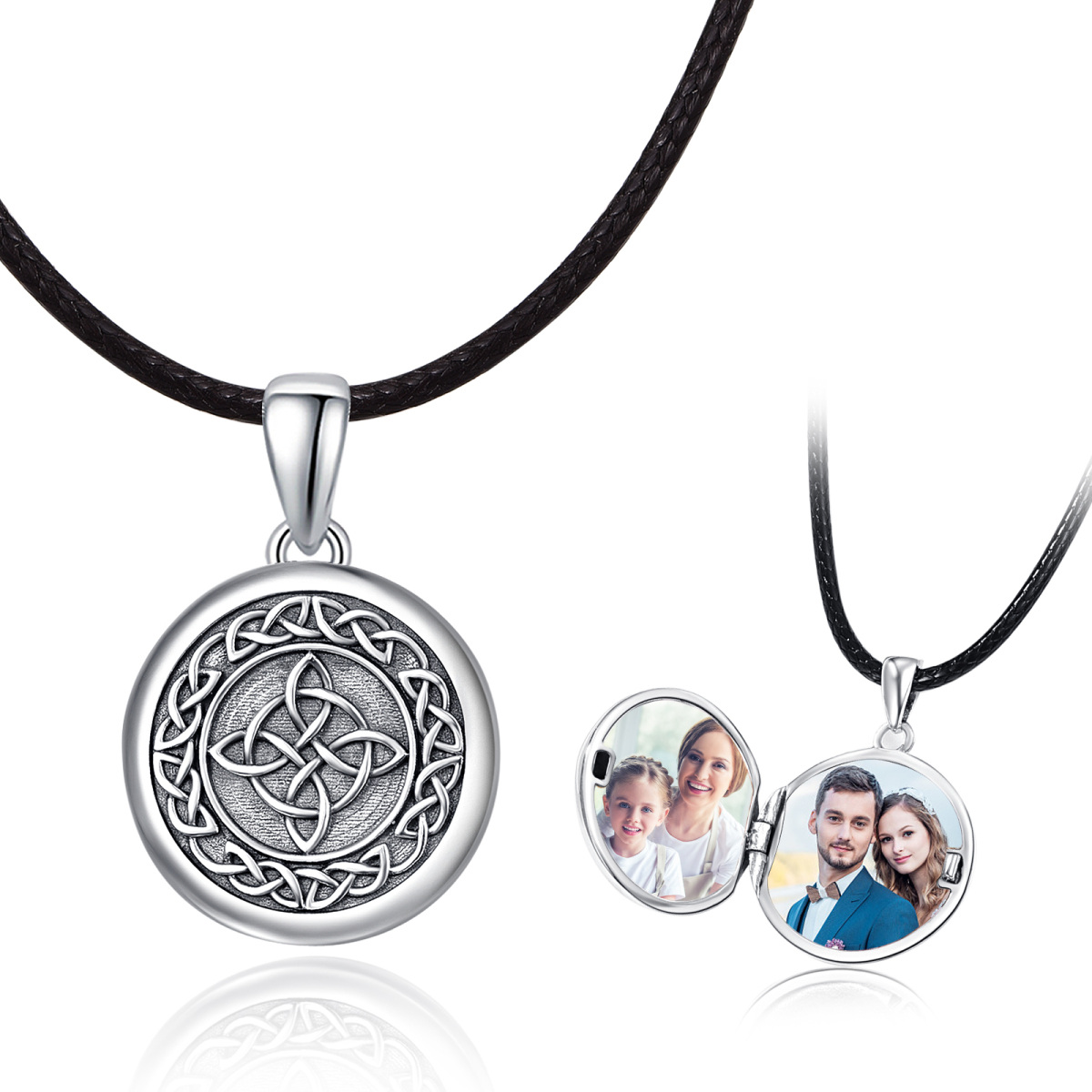 Sterling Silver Personalized Photo Personalized Photo Locket Necklace-1