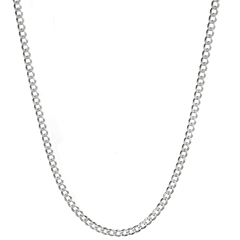 Collier à maillons en argent sterling-1