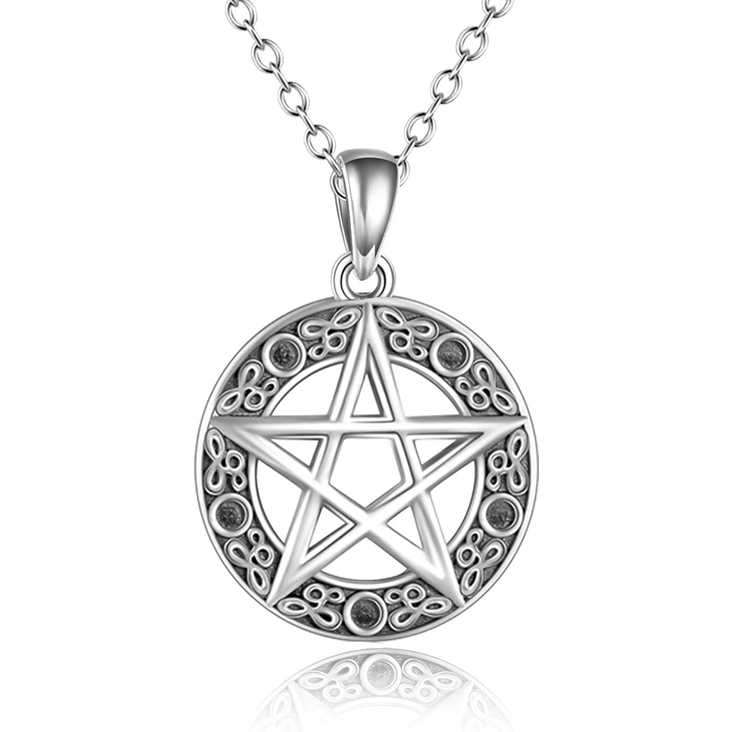 Pentagram Pentacle Necklace Sterling 