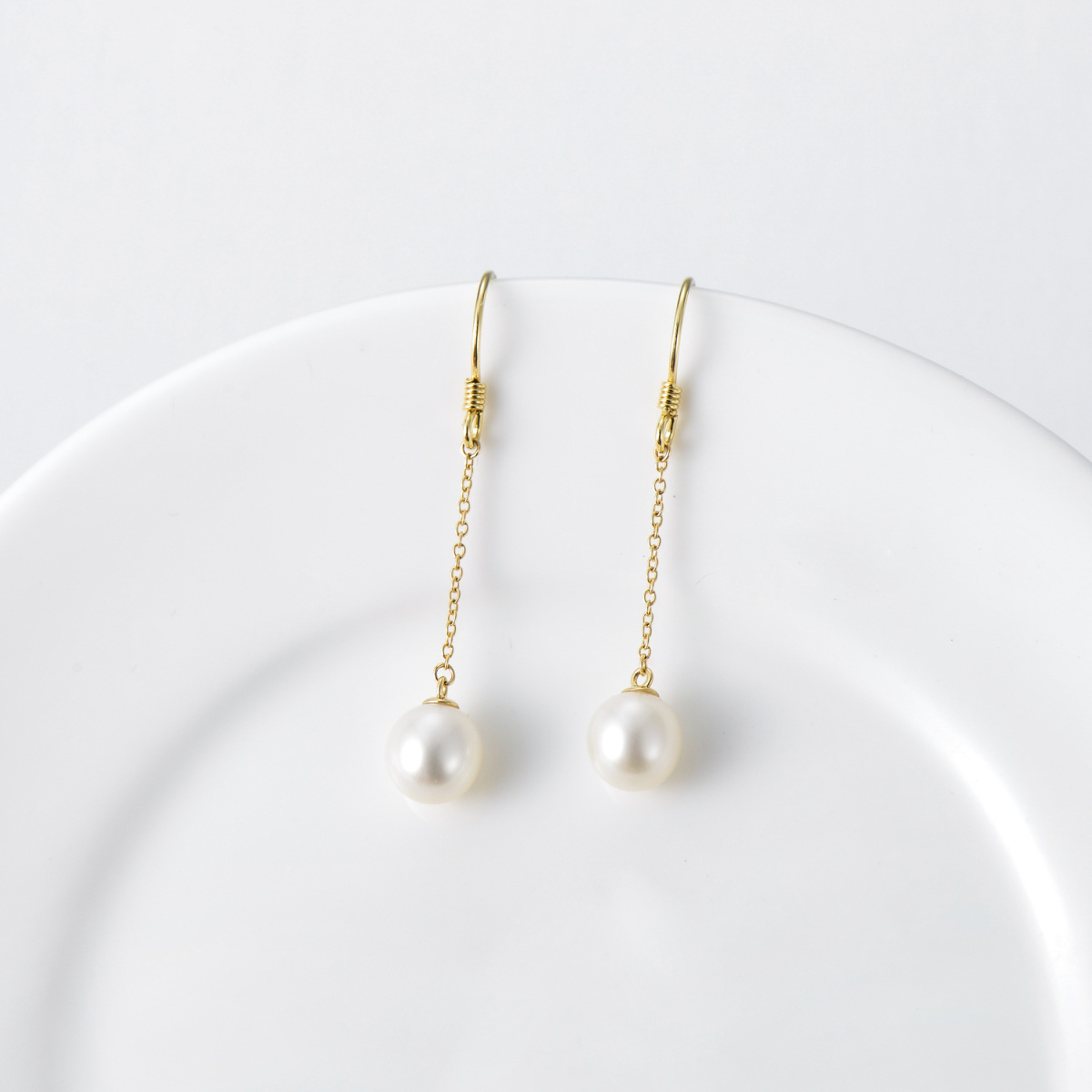 Boucles d'oreilles perles en or 14K-3