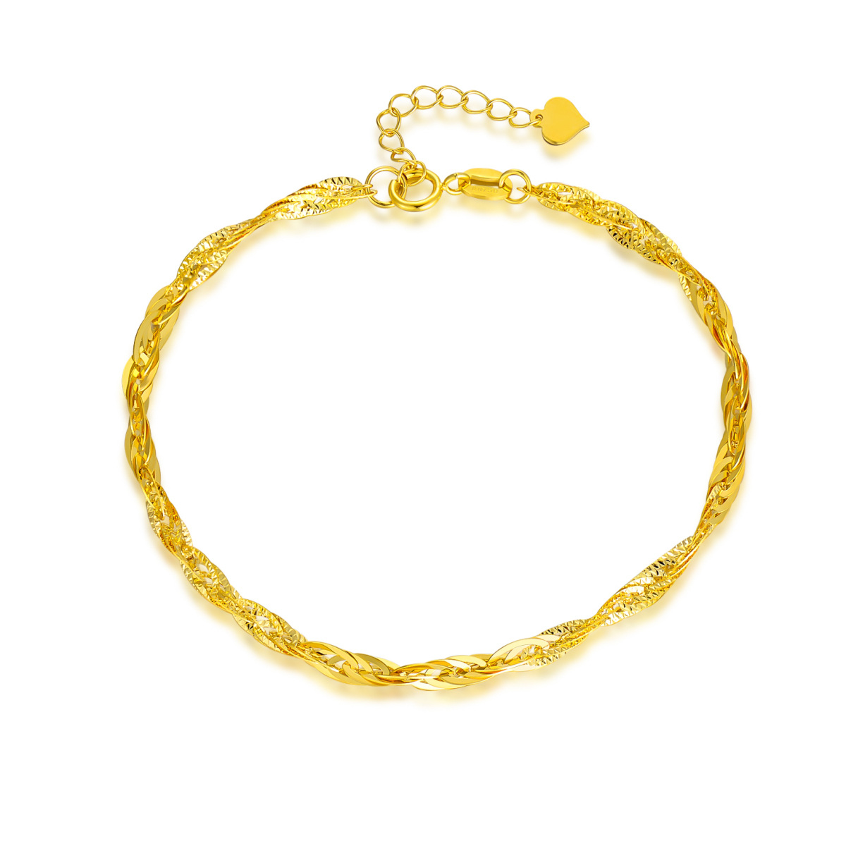 18K Gold Chain Bracelet-1