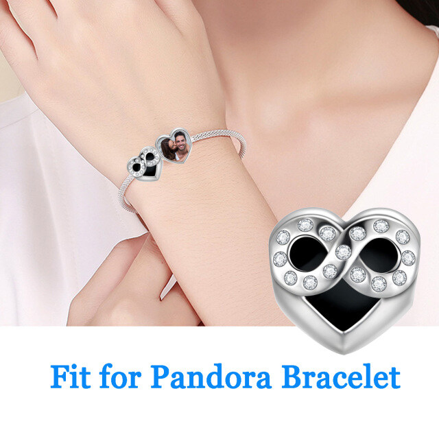 Amuleto com foto personalizada para pulseira, colar, formato de coração personalizado-1