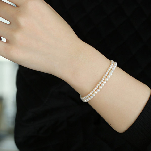 Bracelet de perles d'eau douce en or 14K-1