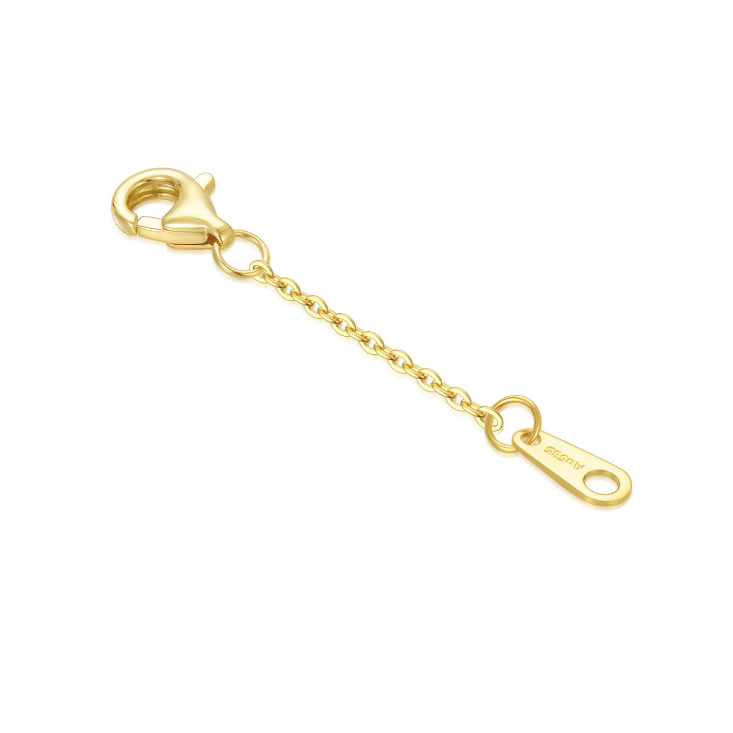 Solid Gold Adjustable Extension Chain for Necklace Bracelet Anklet Durable Strong Removable Chain Extender 14K Yellow Gold 1 2 3 Necklace Bracelet Extender Chain