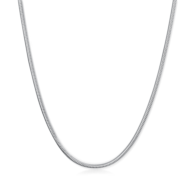 Sterling Silber Schlange Schlange Kette Halskette-0
