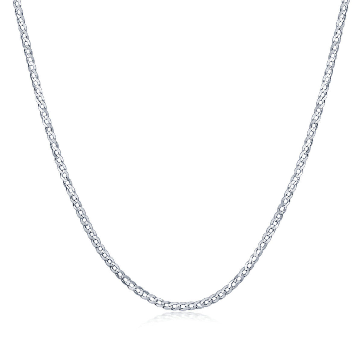 Collier à maillons en argent sterling -1